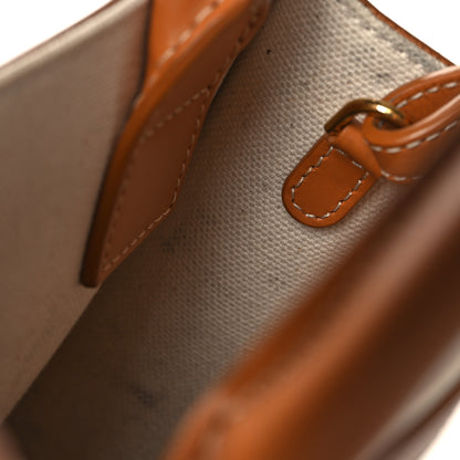 Celine Canvas Calfskin Mini Vertical Cabas Natural Tan 9 of 10