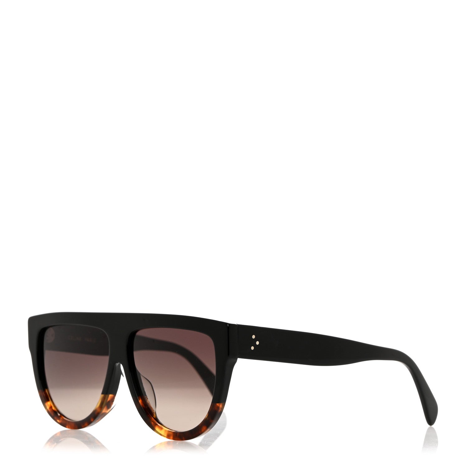 Celine Shadow Sunglasses CL 4001IN Black Havana 1 of 7