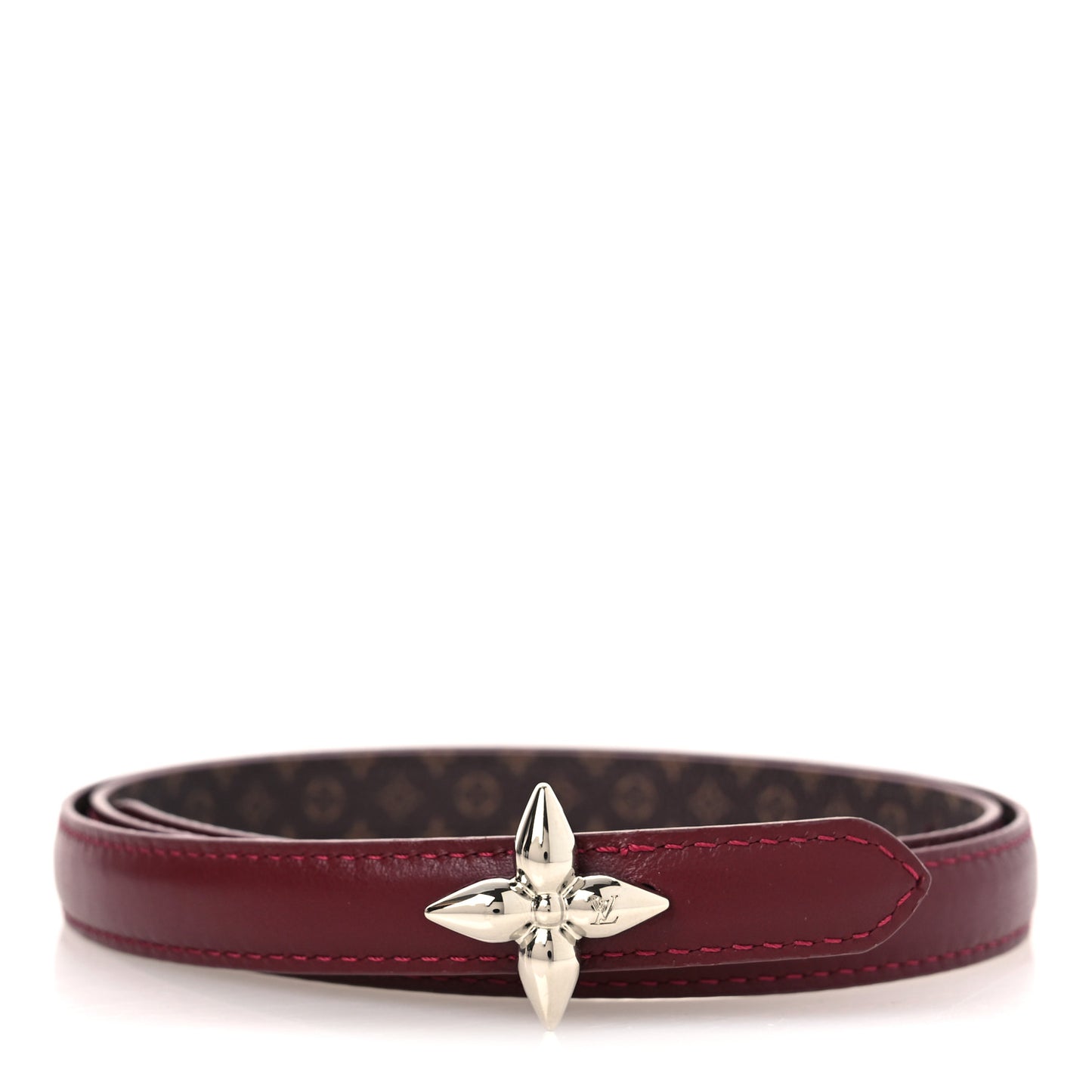 Monogram Empreinte 15mm Flowergram Reversible Belt 75 30 Burgundy