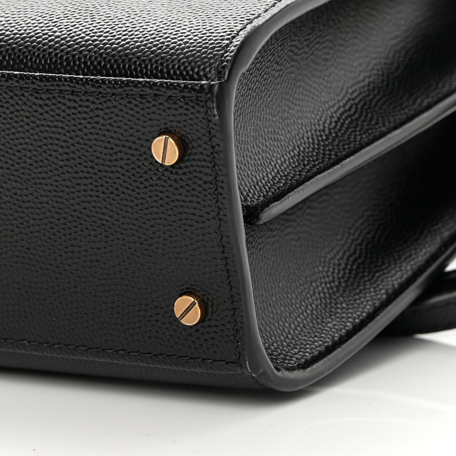 Saint Laurent Grain de Poudre Mini Classic Monogram Cassandra Top Handle Black 6 of 9