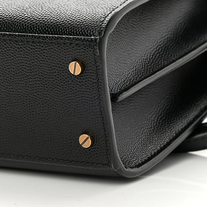 Saint Laurent Grain de Poudre Mini Classic Monogram Cassandra Top Handle Black 6 of 9