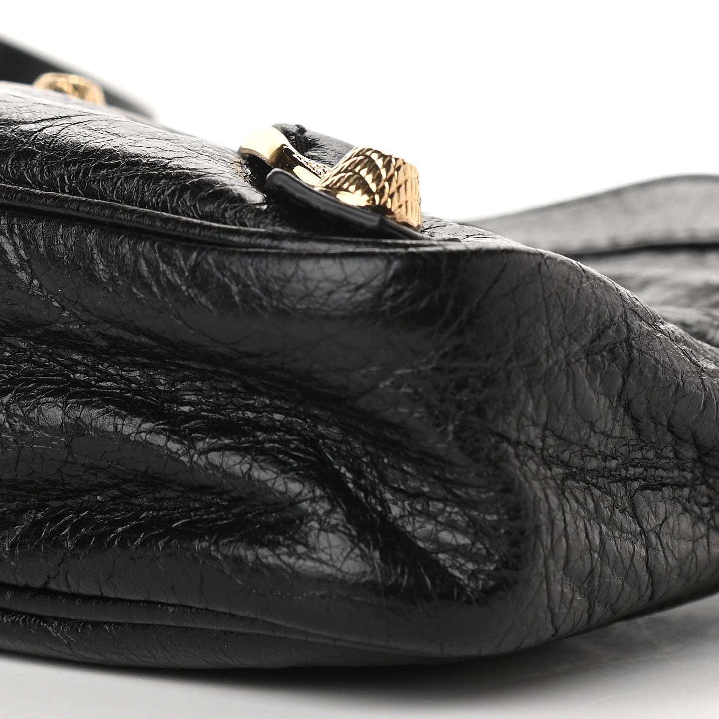 Agneau Giant 12 Gold Hardware Hip Black