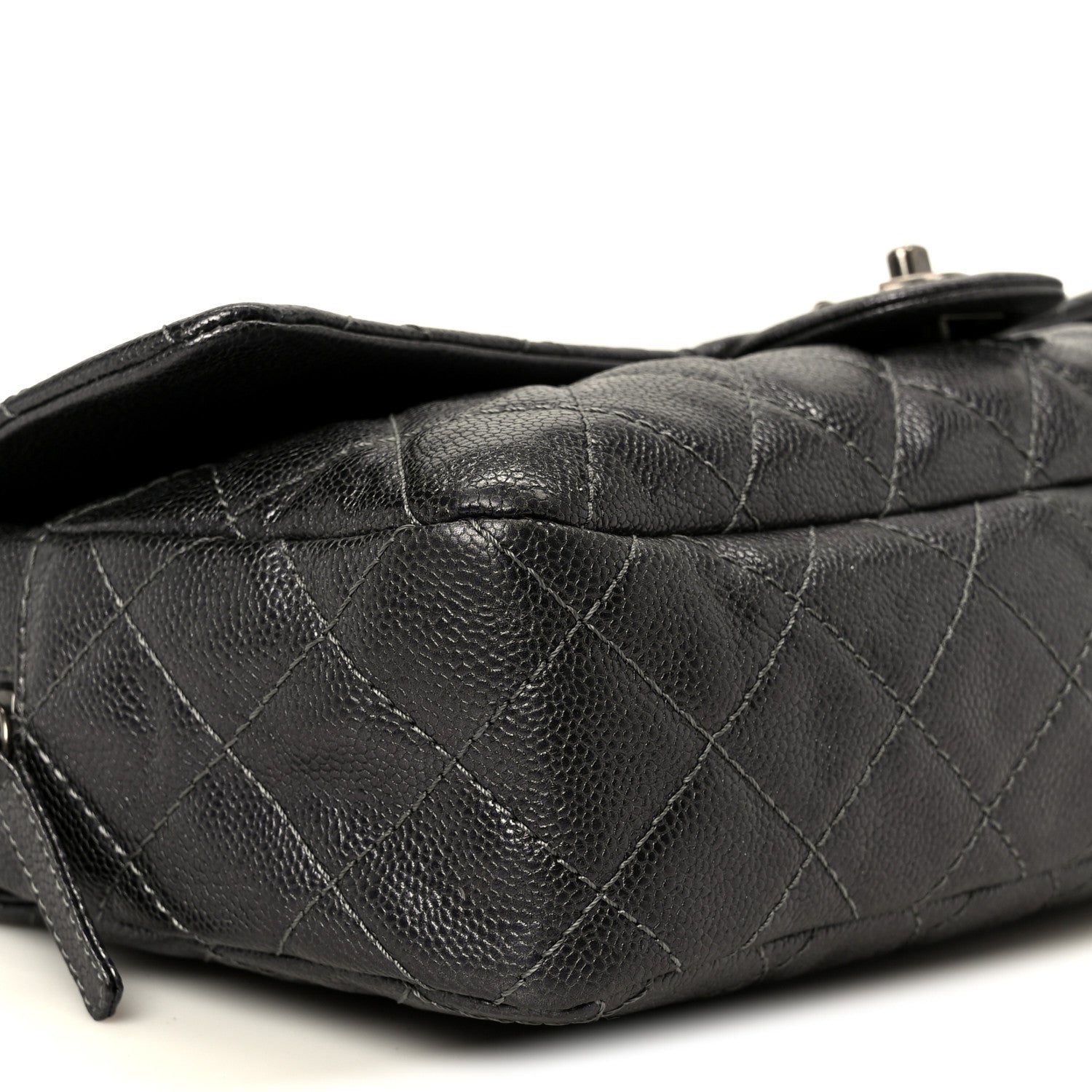 Chanel Iridescent Caviar Quilted Large Chic Flap Grey 9 of 11