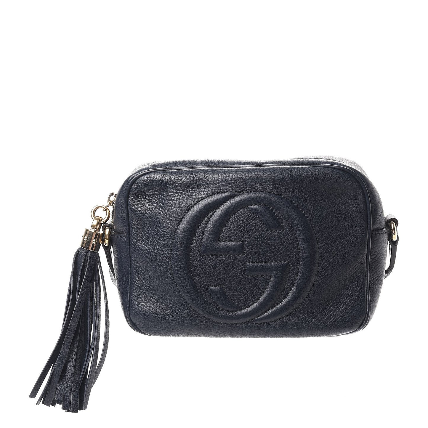Pebbled Calfskin Small Soho Disco Bag Blue