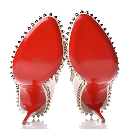 Christian Louboutin Kid Specchio Dorispiky 100 Pumps 37 Neige Colombe 5 of 11
