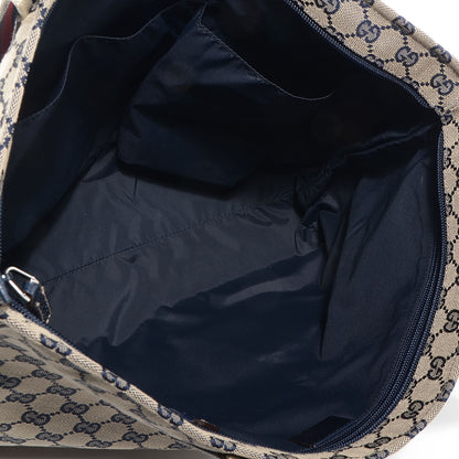 Gucci Monogram Web Large Diaper Tote Navy 5 of 8
