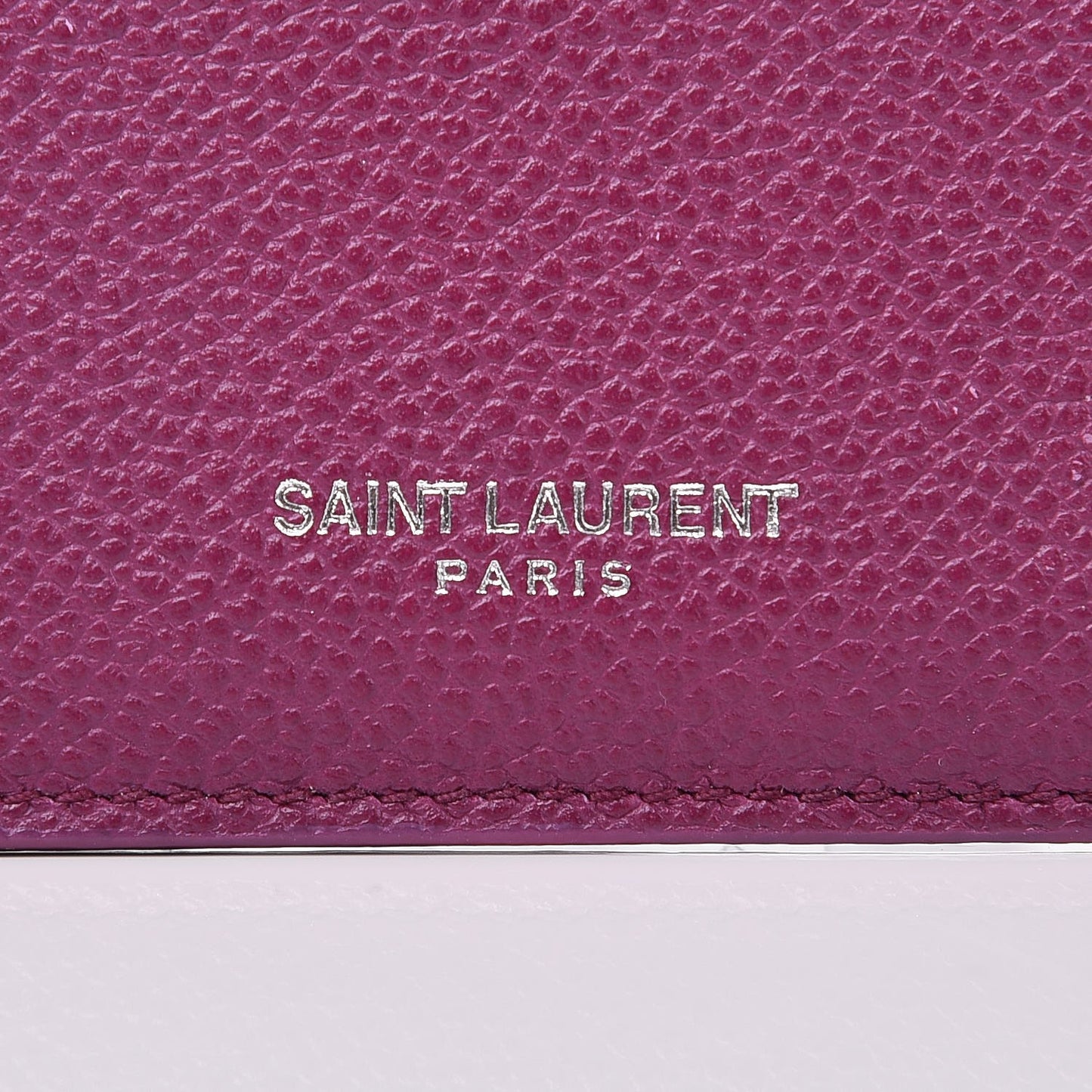 Grained Calfskin 5 Fragments Zip Pouch Card Holder Pivoine
