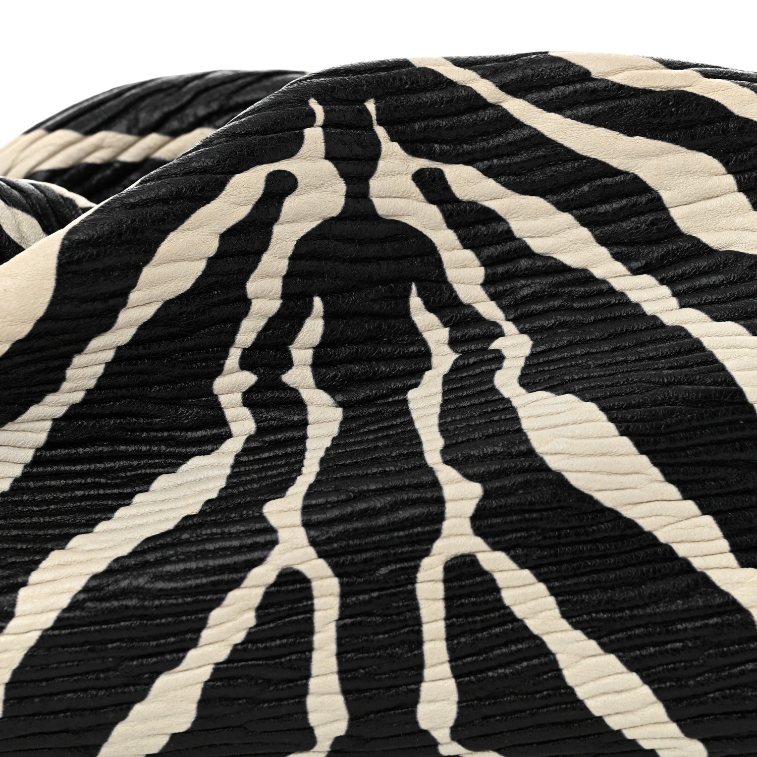 Bottega Veneta Nappa Zebra Print The Pouch Chain White Black 8 of 11