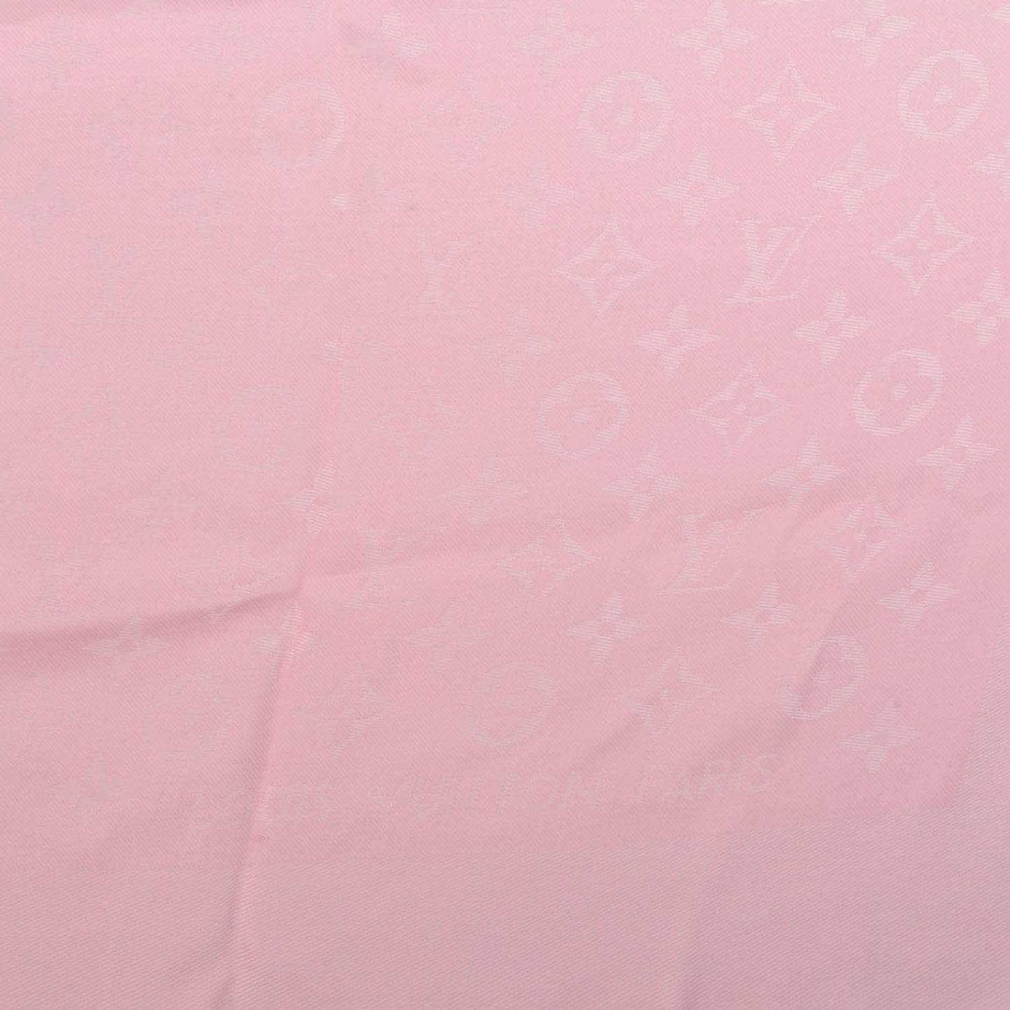Silk Wool Monogram Shine Shawl Pink
