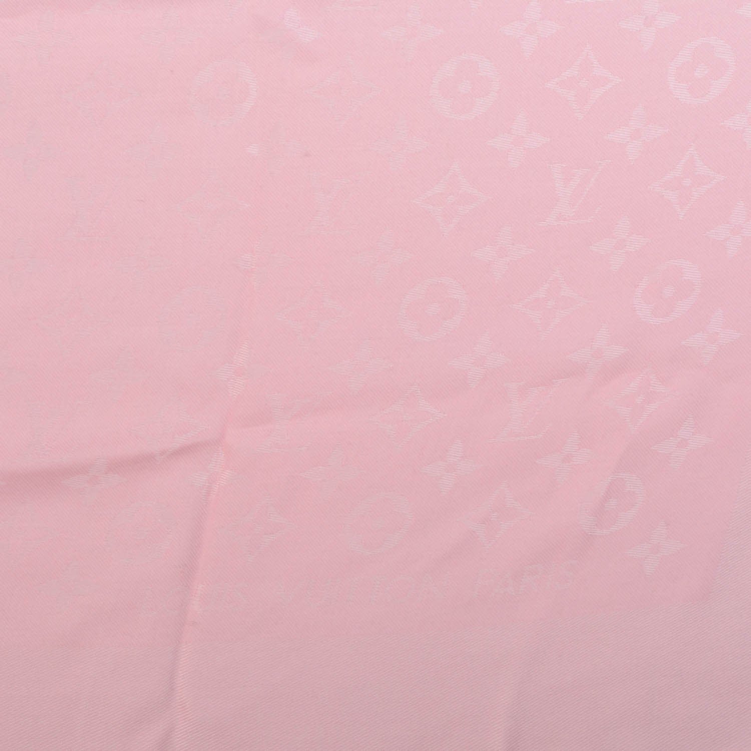 Louis Vuitton Silk Wool Monogram Shine Shawl Pink 5 of 5