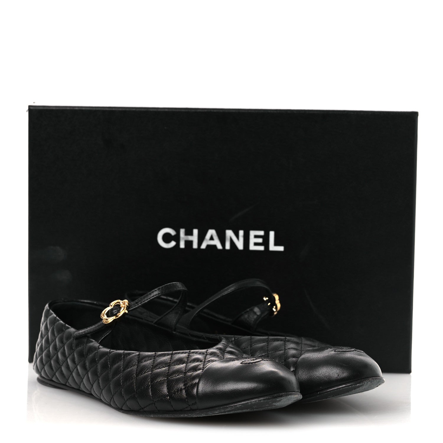Chanel Lambskin Quilted Mary Jane Flats 38.5 Black 14 of 14