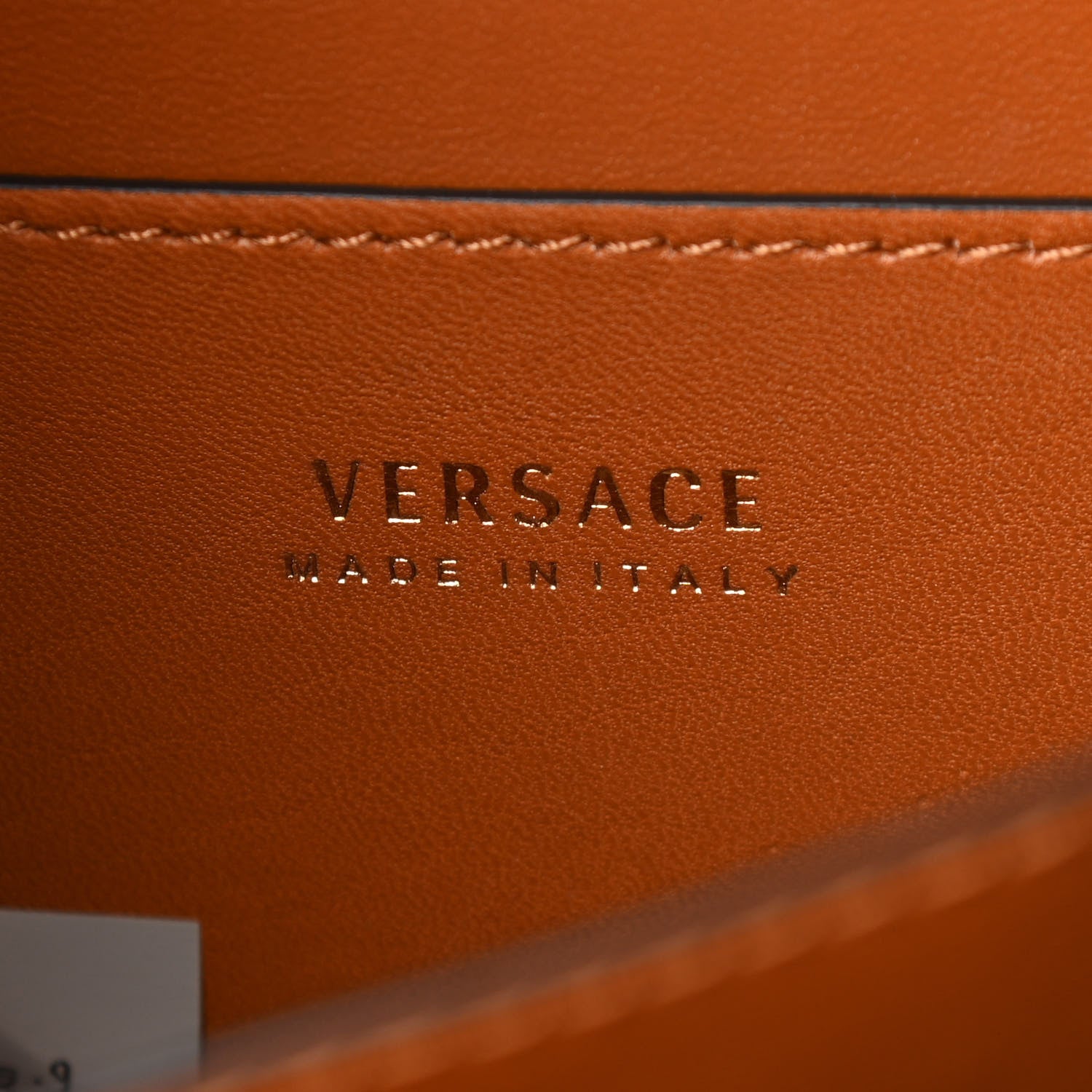 Versace Vitello Barocco Virtus Small Top Handle Shoulder Bag Brown 6 of 9