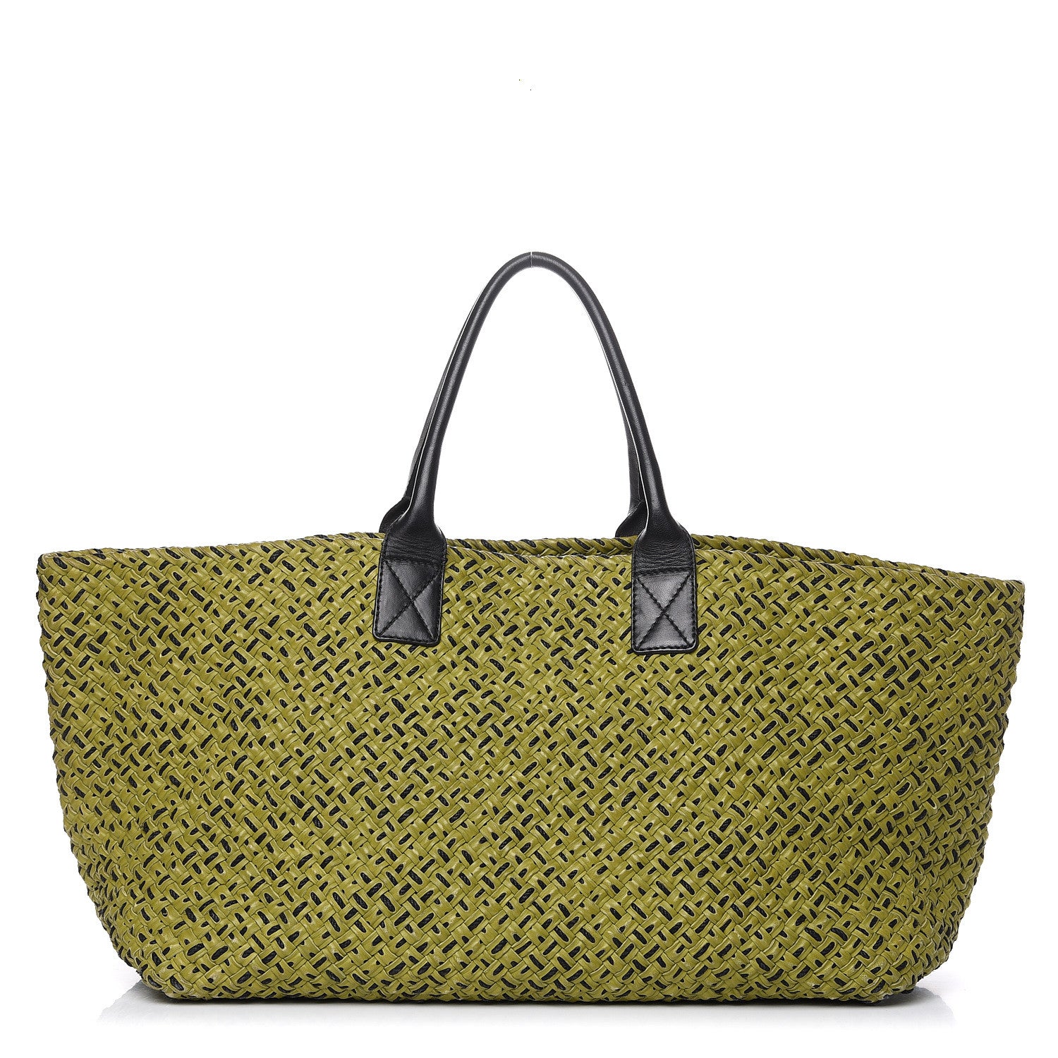 Bottega Veneta Nappa Intrecciato Large Cabat Green Black 1 of 17