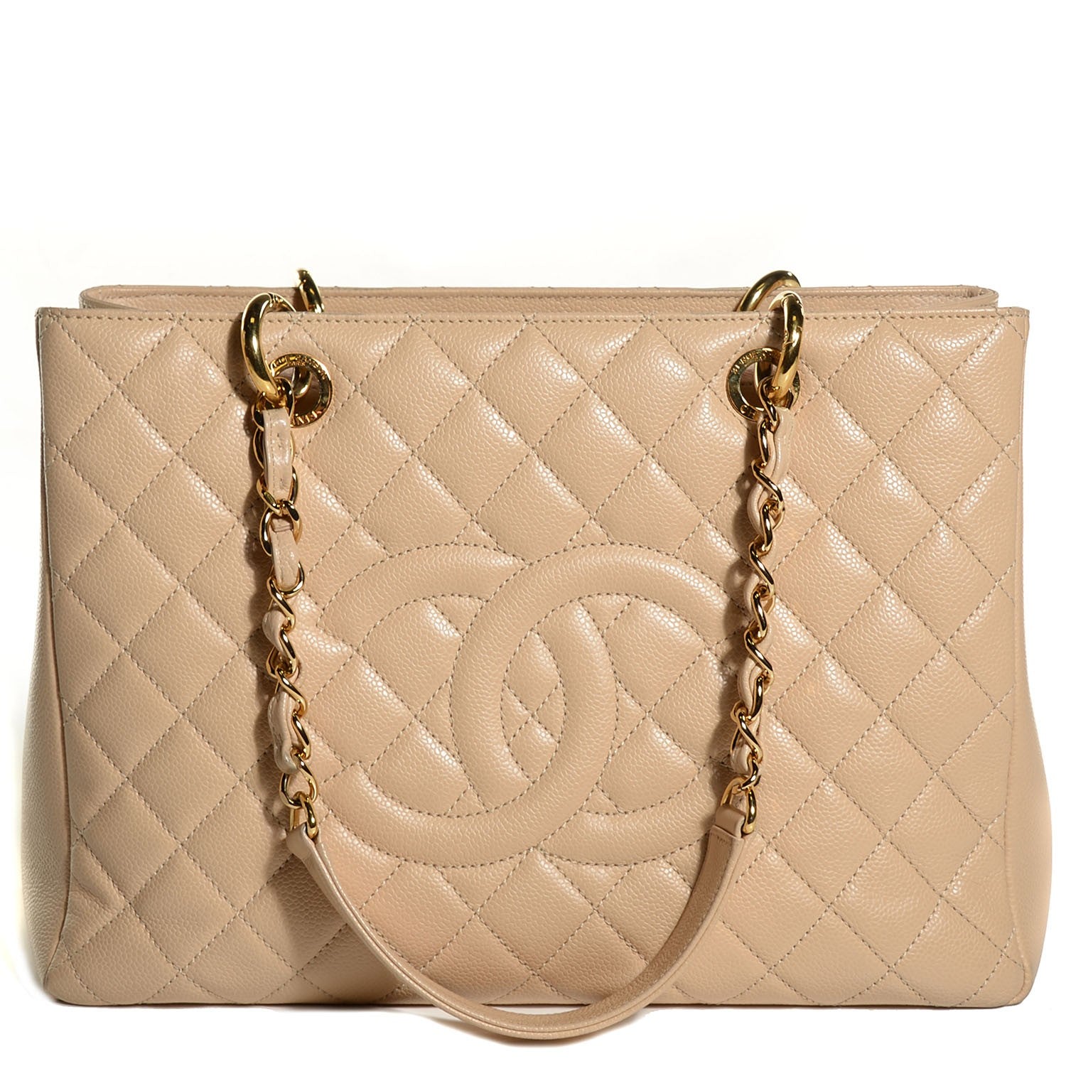 Chanel Caviar Quilted Grand Shopping Tote GST Beige Clair 1 of 7