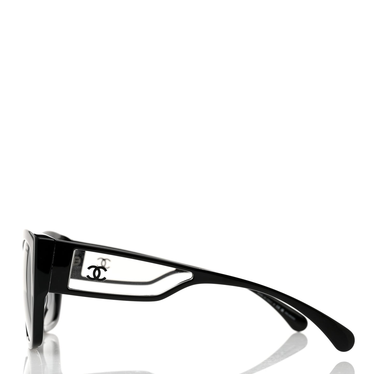 Acetate Polarized Butterfly Signature CC Sunglasses 5429-A Black