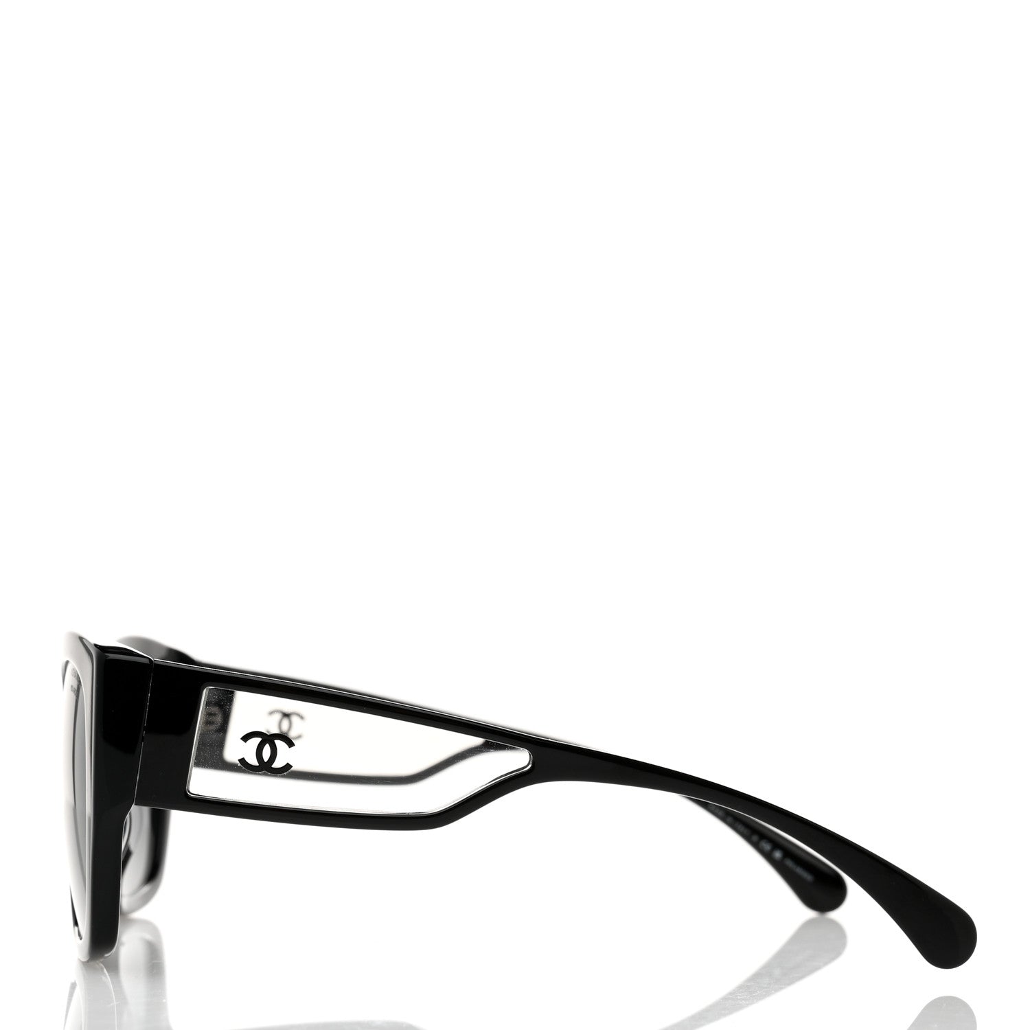 Chanel Acetate Polarized Butterfly Signature CC Sunglasses 5429-A Black 3 of 8