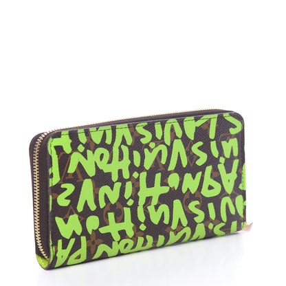 Louis Vuitton Monogram Graffiti Zippy Wallet Green 2 of 5
