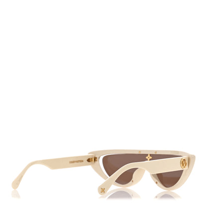 Louis Vuitton Acetate Split Cat Eye Sunglasses Z2218U White 4 of 7