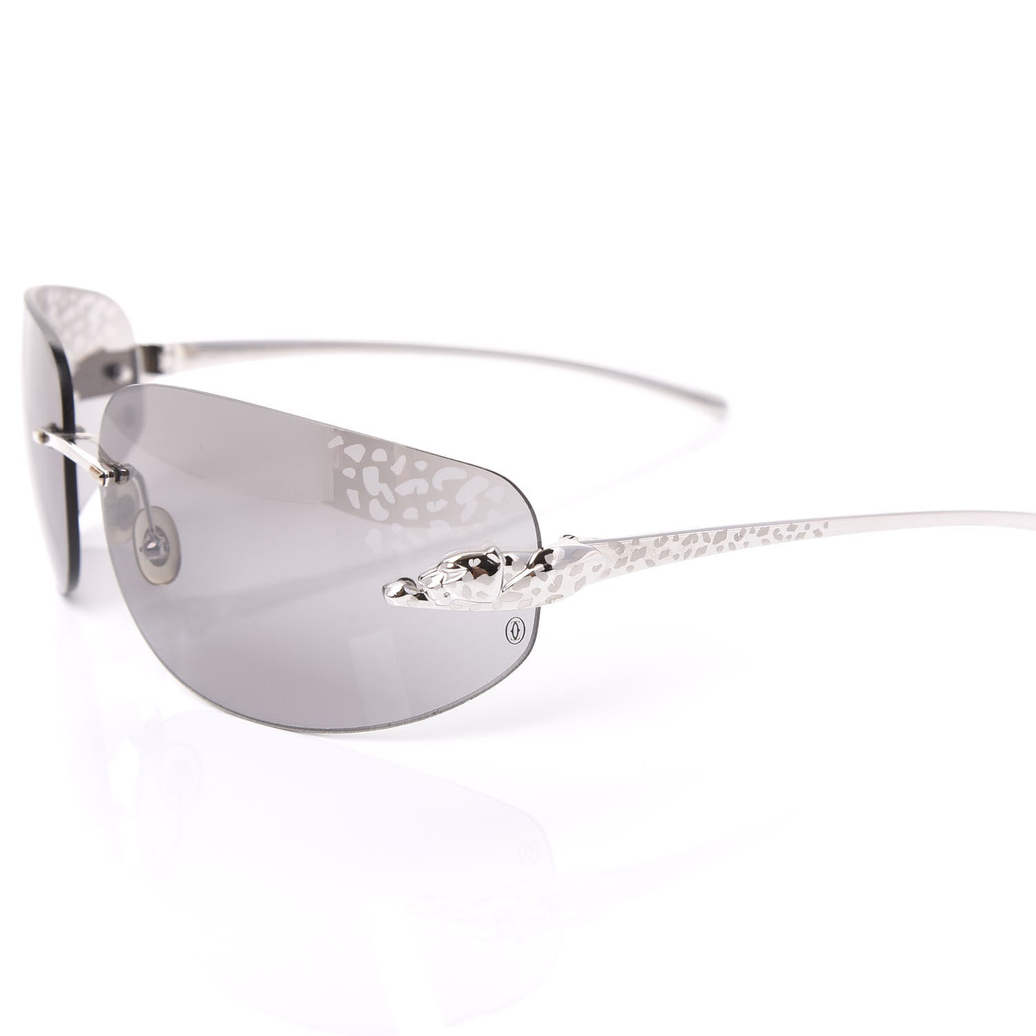 Cartier Panthere De Sunglasses Black Silver 6 of 7