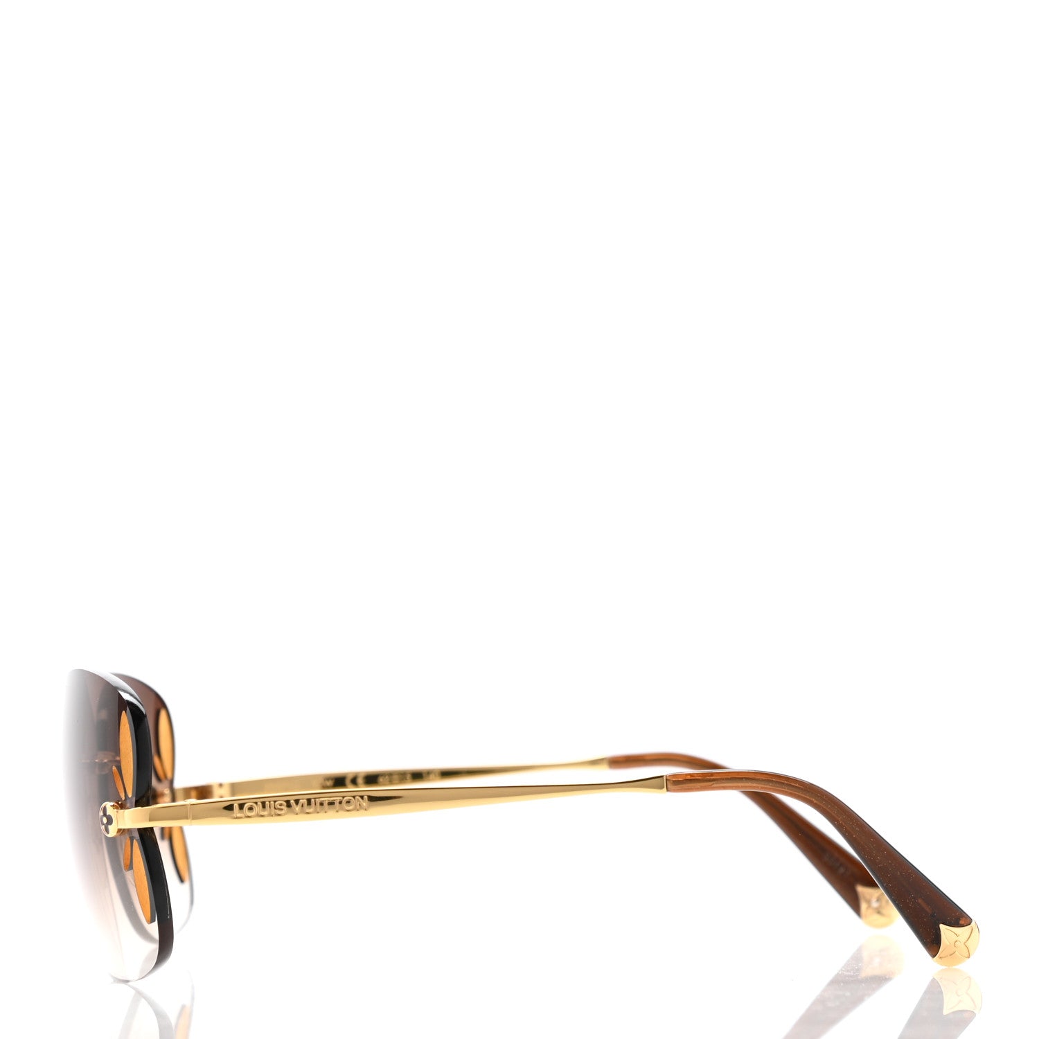 Louis Vuitton Lily Sunglasses Z0371U Brown Glitter 3 of 8