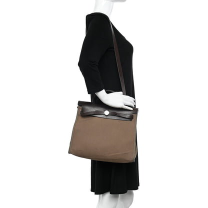 Hermes Vache Hunter Toile Herbag Zip 31 PM Etoupe Ebene 2 of 15