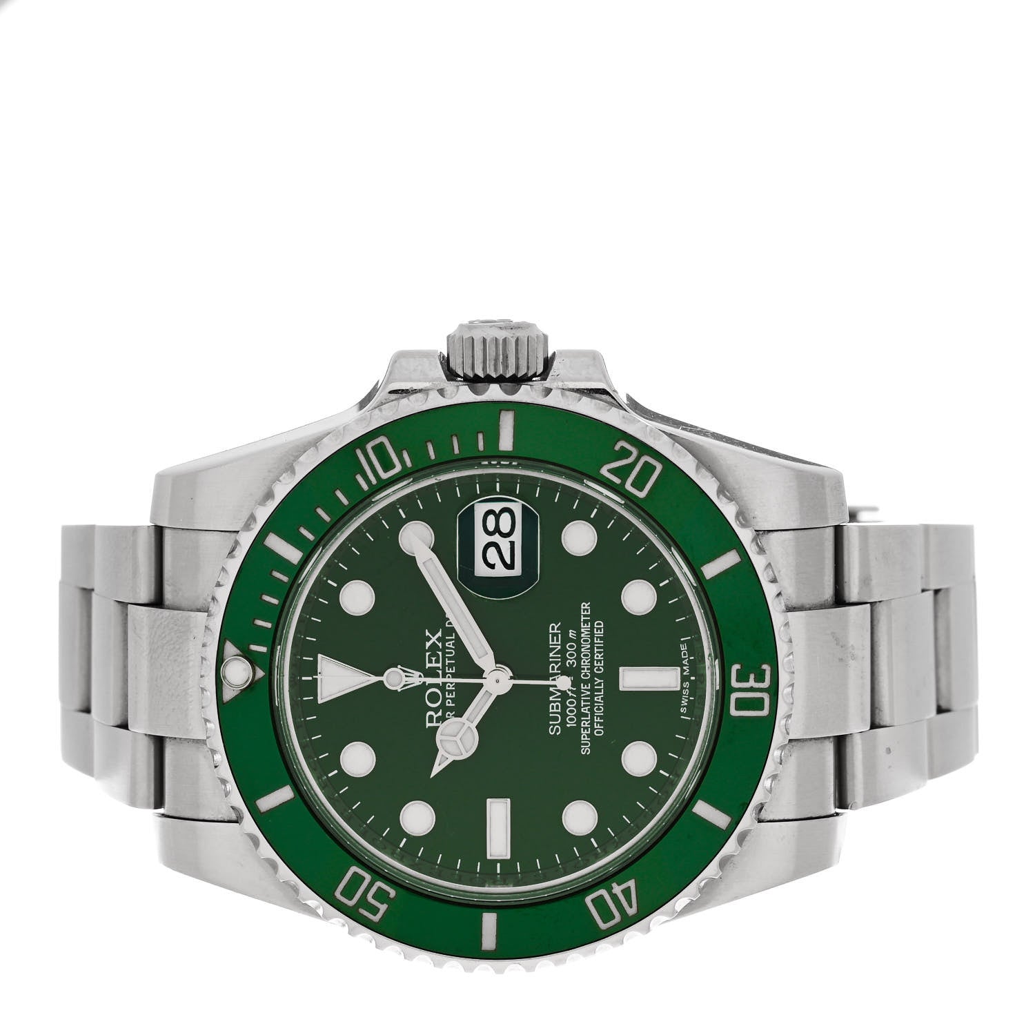 Rolex Stainless Steel 40mm Oyster Perpetual Submariner Date Hulk Watch Green 116610LV 2 of 4