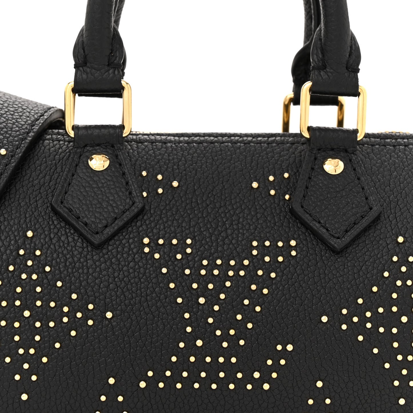 Grained Calfskin Studded Monogram Giant Nano Speedy Black