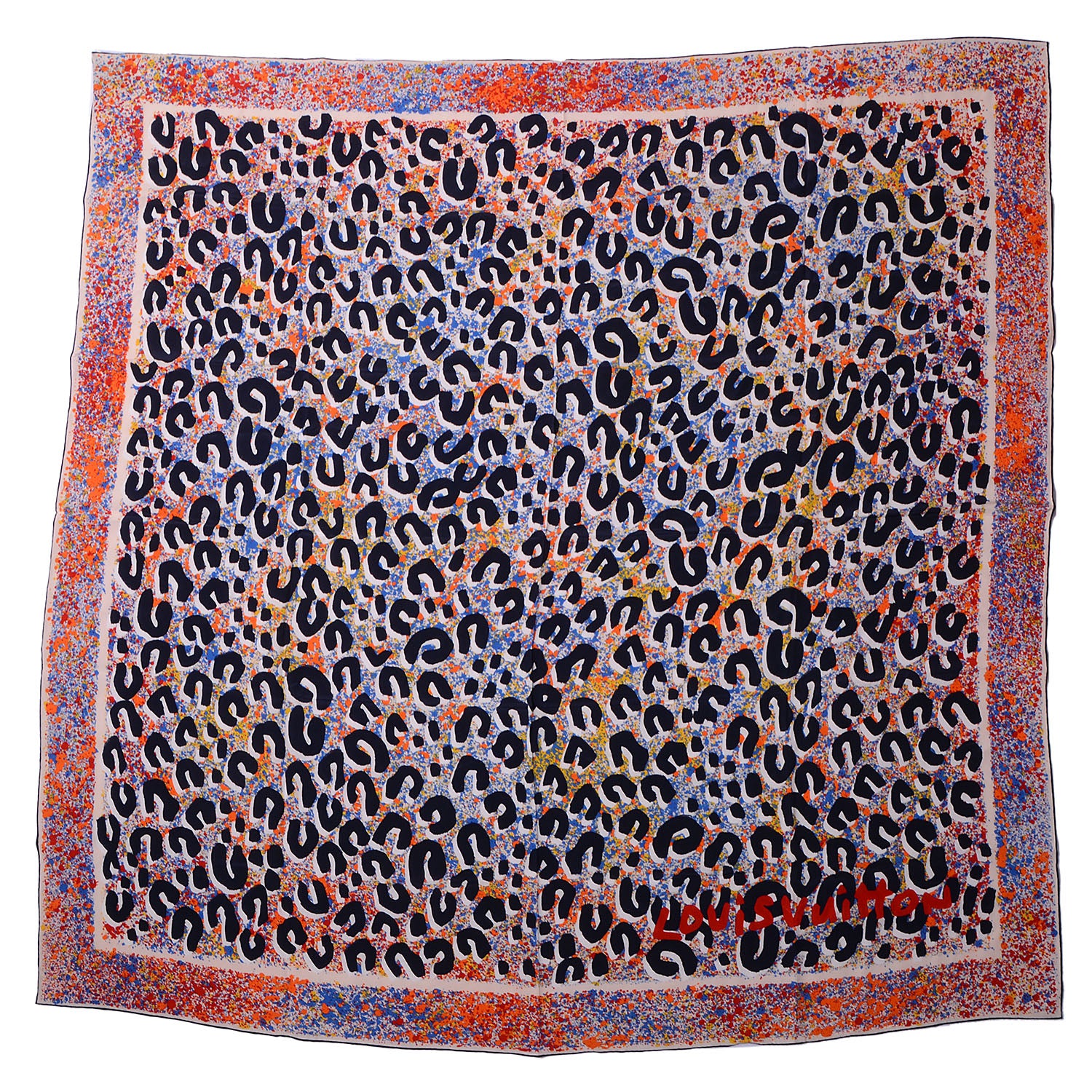 Louis Vuitton Silk Leo Spray Giant Square Piment 2 of 5