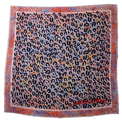 Louis Vuitton Silk Leo Spray Giant Square Piment 2 of 5