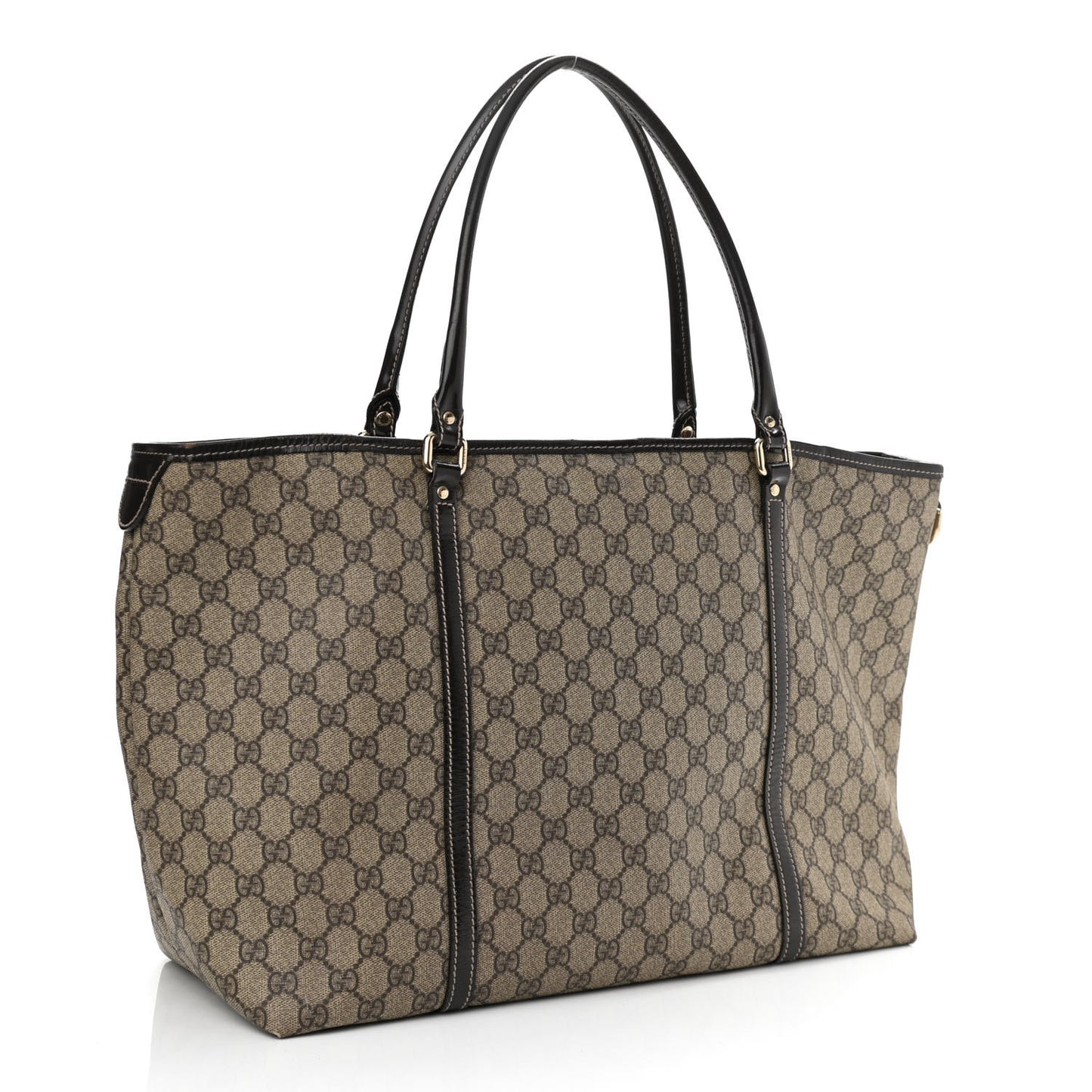 GG Plus Monogram Large Joy Tote Dark Brown