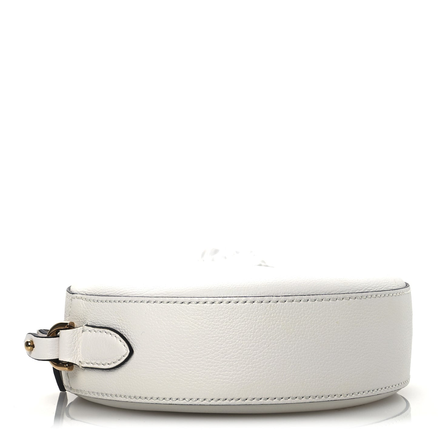 Calfskin La Medusa Round Camera Bag White