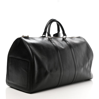 Louis Vuitton Epi Keepall 55 Black 3 of 12