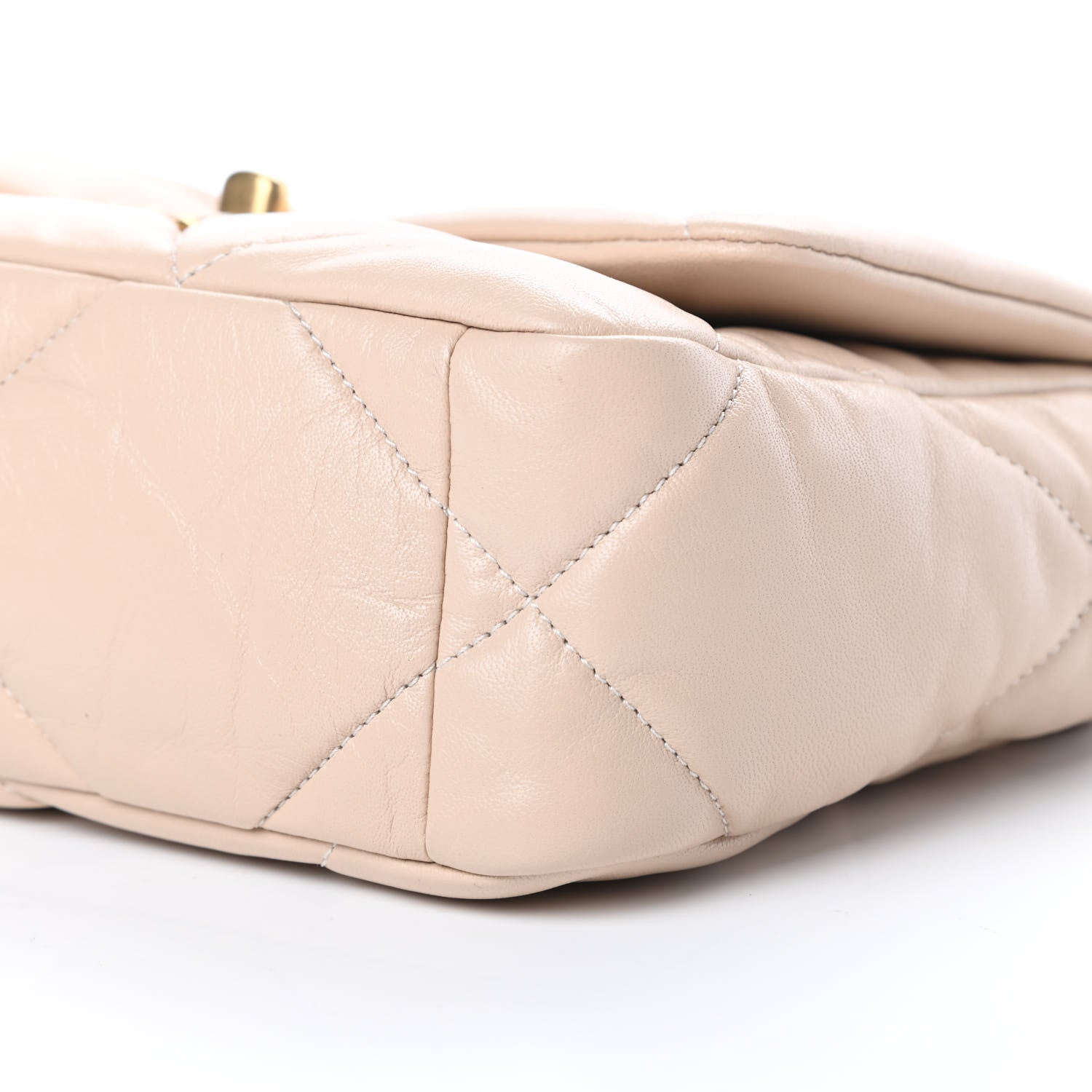 Chanel Lambskin Quilted Medium Chanel 19 Flap Beige 10 of 10