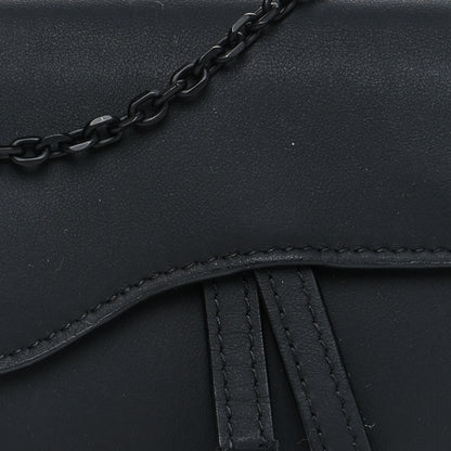 Christian Dior Ultra Matte Calfskin Nano Saddle Chain Pouch Black 7 of 7