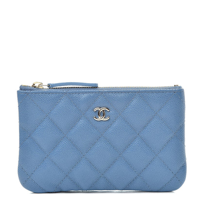 Chanel Caviar Quilted Small Cosmetic Case Blue 1 of 8