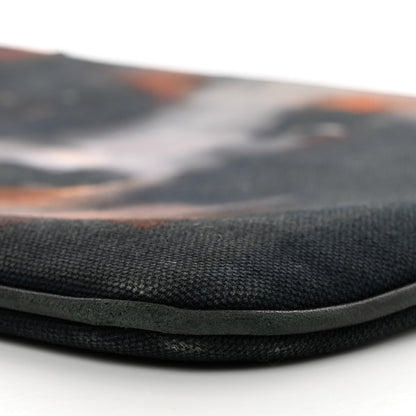 Givenchy Cotton Canvas Large Doberman Print Zip Pouch Black 8 of 10