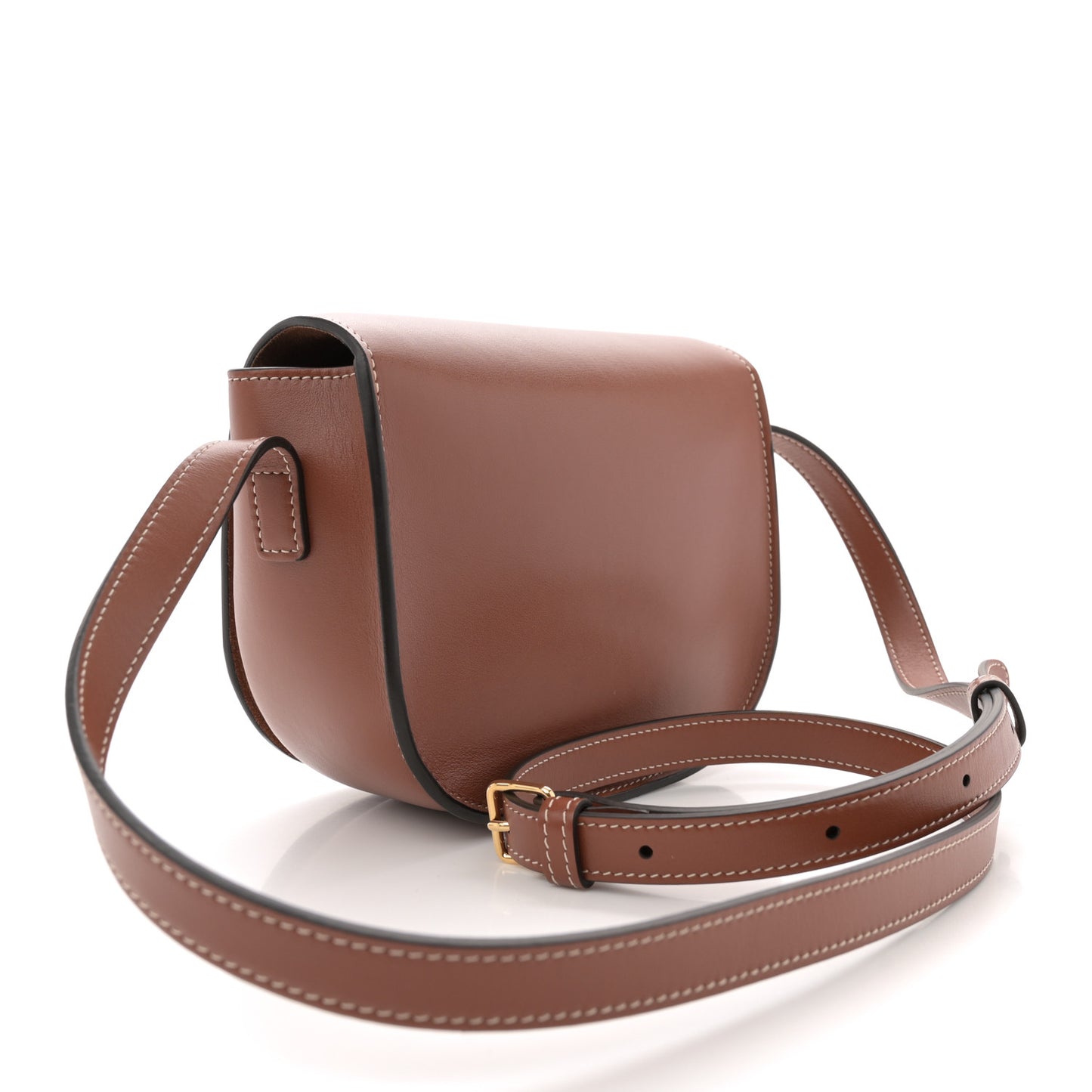 Smooth Calfskin Cuir Triomphe Folco Crossbody Bag Tan