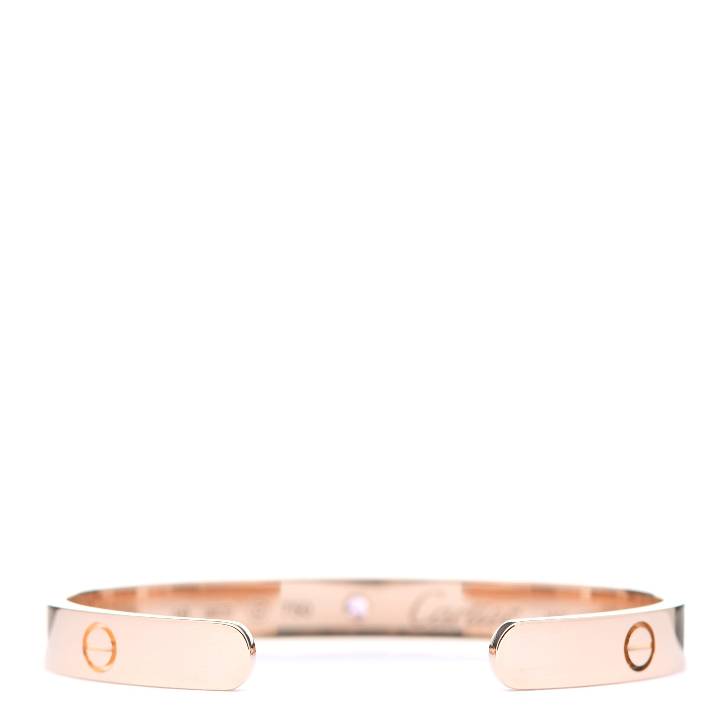 Cartier 18K Pink Gold Pink Sapphire LOVE Cuff Bracelet 16 2 of 3