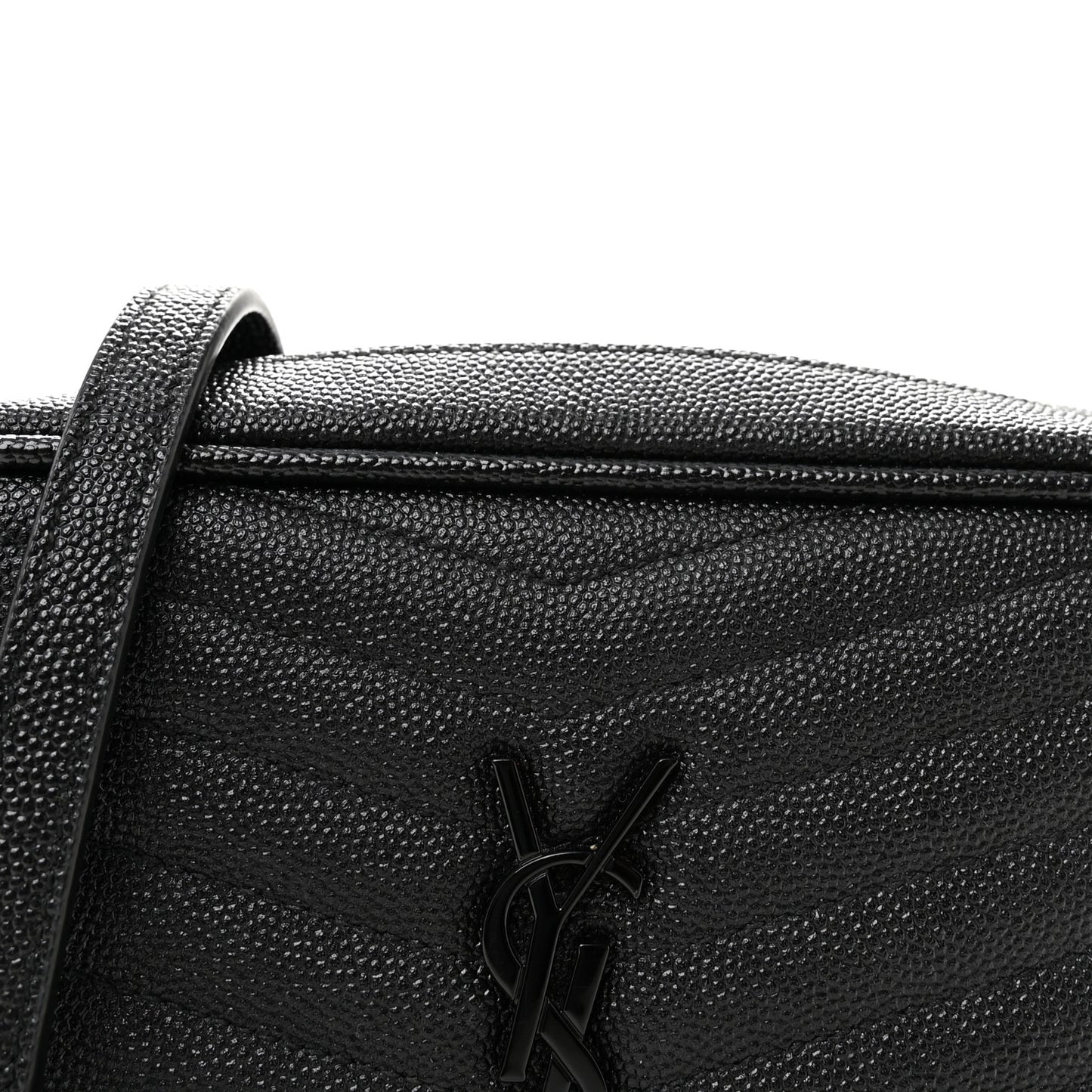 Grain De Poudre Matelasse Monochrome Monogram Mini Lou Camera Bag Black
