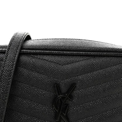 Saint Laurent Grain De Poudre Matelasse Monochrome Monogram Mini Lou Camera Bag Black 8 of 10