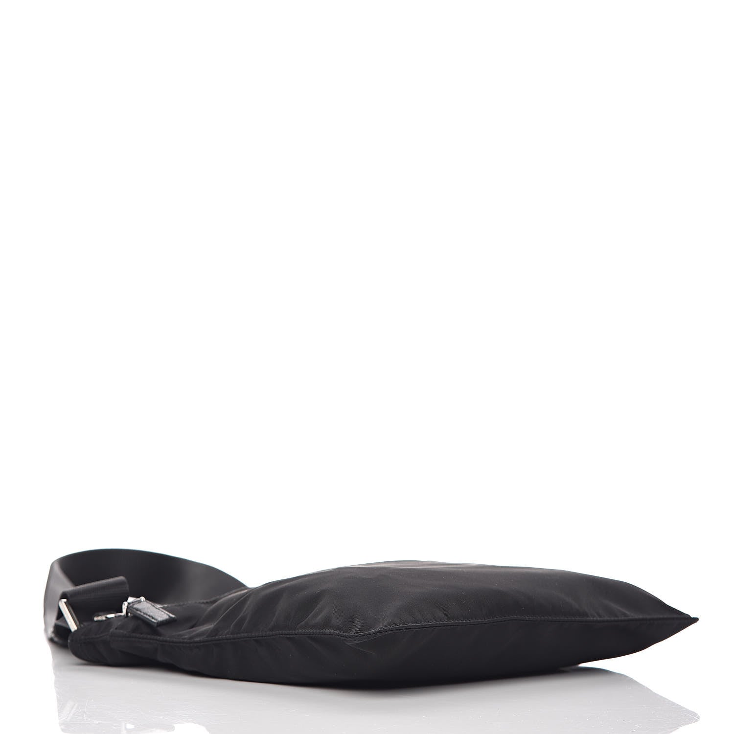 Prada Nylon Vela Flat Messenger Bag Black 4 of 9