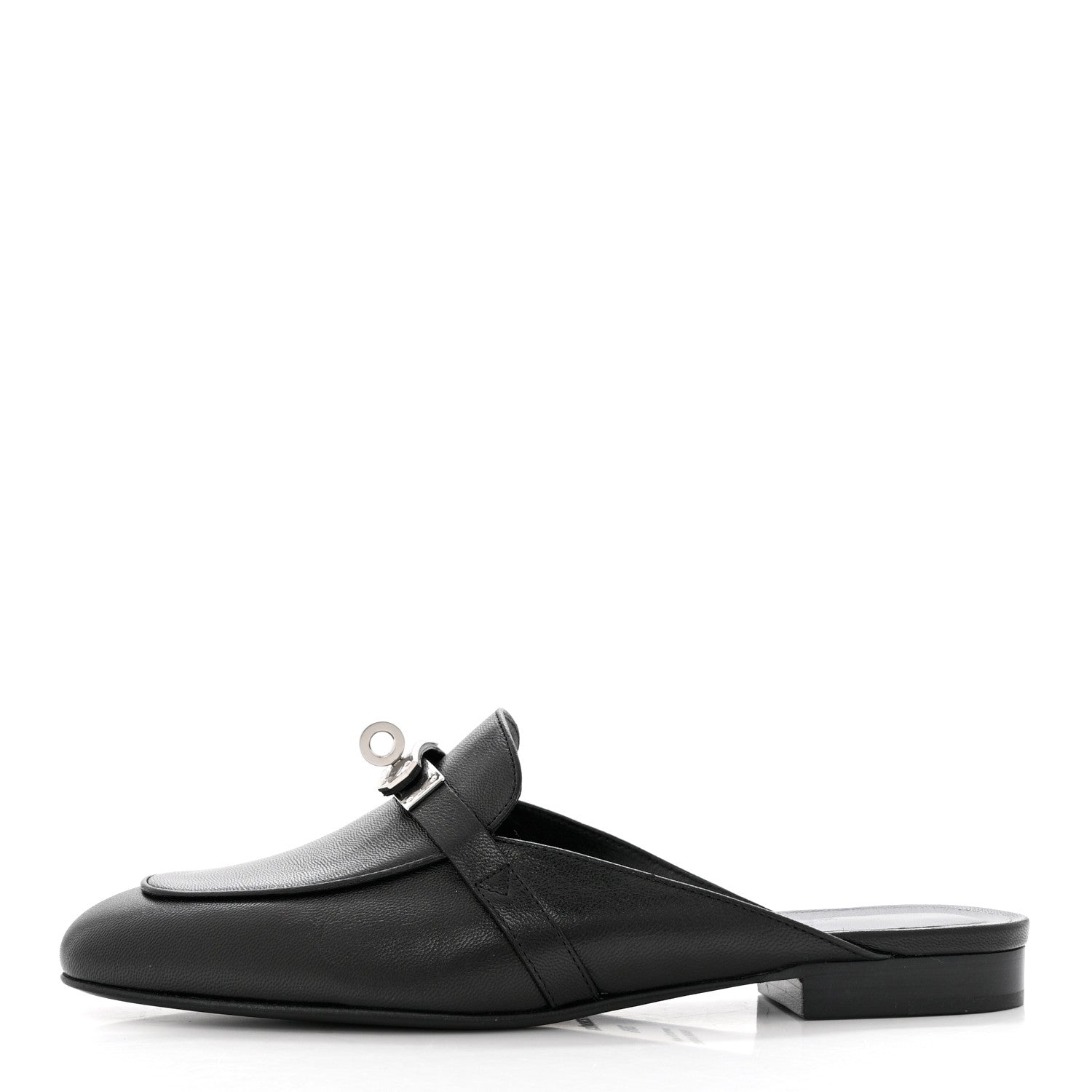 Hermes Goatskin Oz Mules 36.5 Black 1 of 9