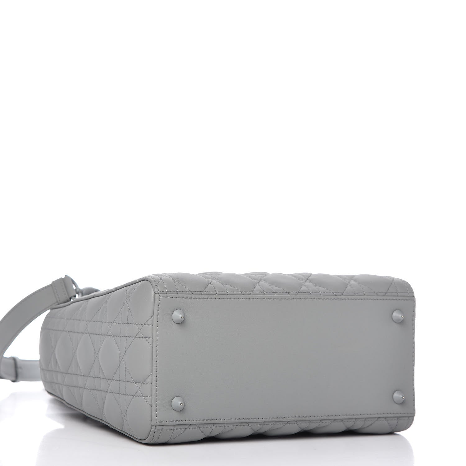 Christian Dior Ultra Matte Calfskin Cannage Medium Lady Dior Grey Stone 4 of 11