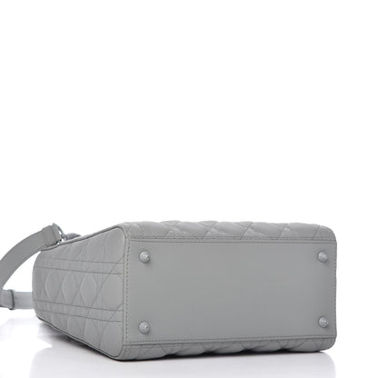 Christian Dior Ultra Matte Calfskin Cannage Medium Lady Dior Grey Stone 4 of 11