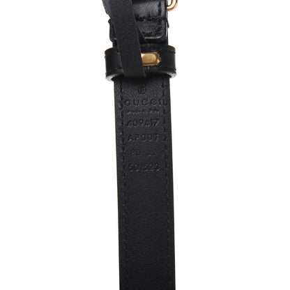Gucci Calfskin Double G 20mm Belt 80 32 Black 3 of 7
