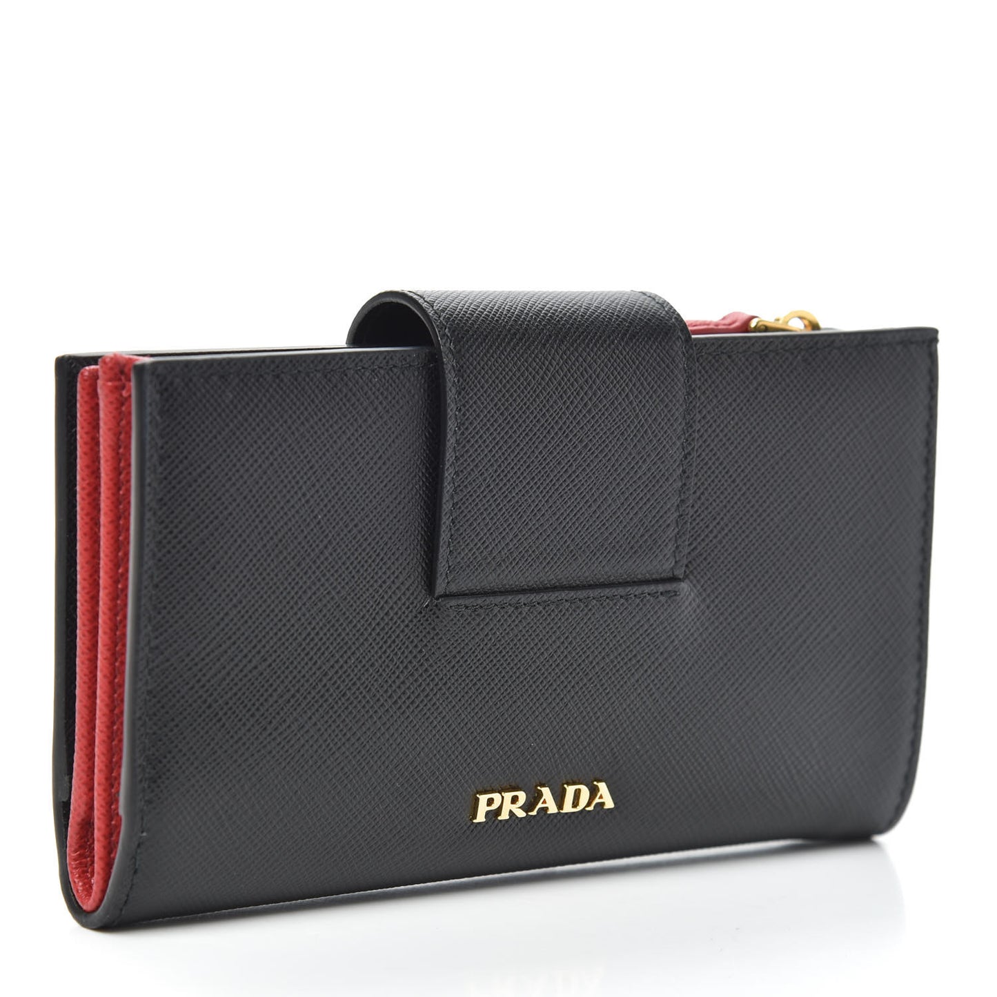 Saffiano Smalto Robot Small Wallet Black Fuocco