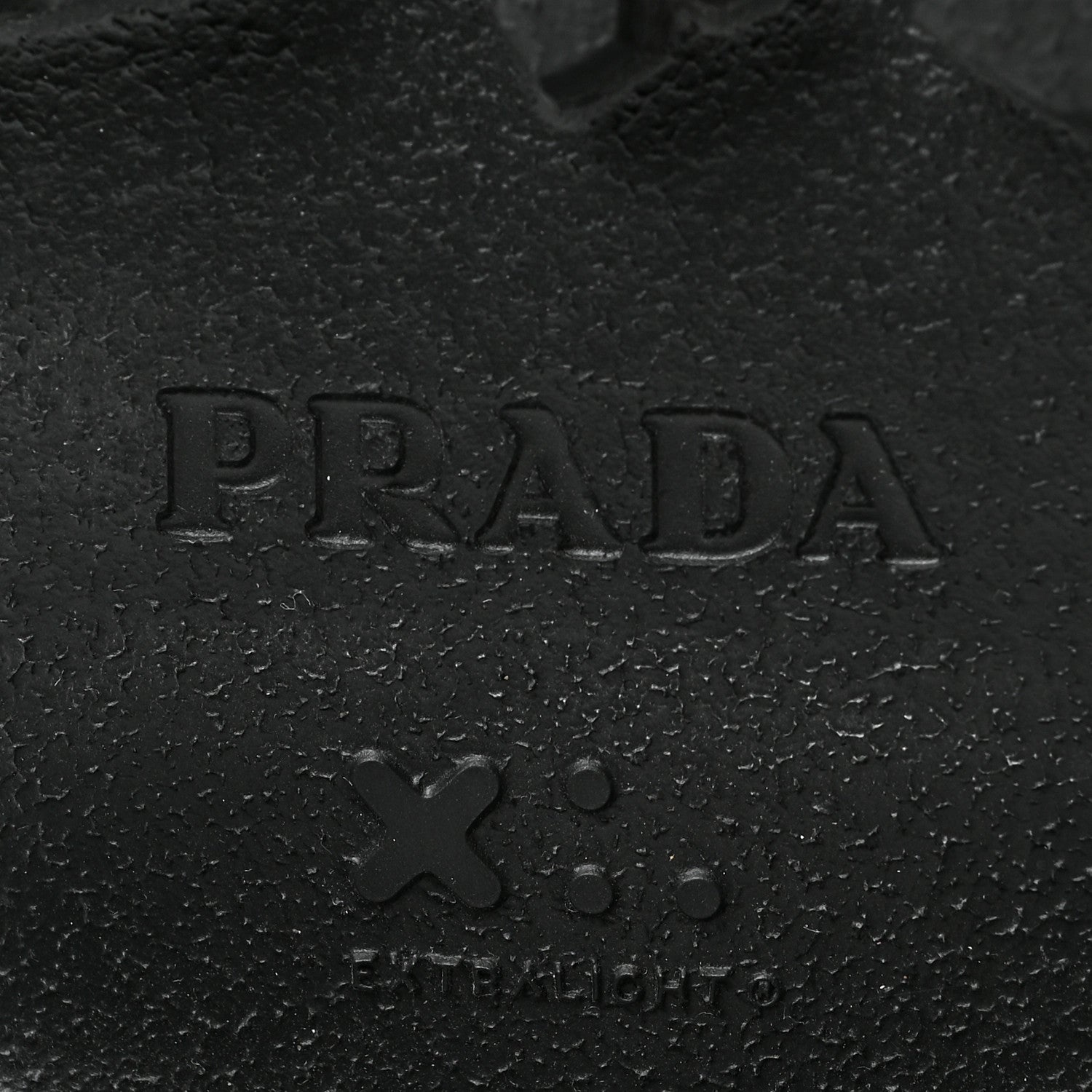 Prada Spazzolato Rois Re-Nylon Metal Triangle Logo Monolith Pouch Pocket 55mm Boots 37 Black 6 of 6