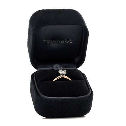 Tiffany Platinum 18K Rose Gold Diamond .82ct Solitaire Engagement Ring 54 7 7 of 7