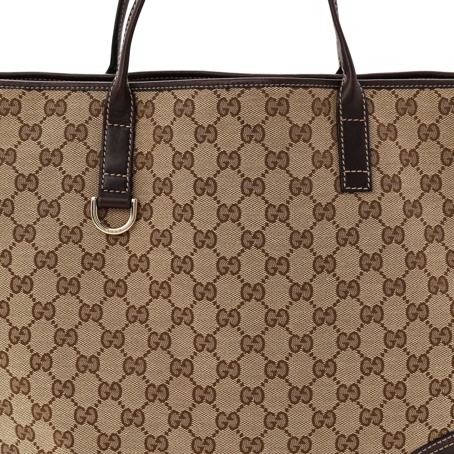 Gucci Monogram Large New Britt Tote Brown 8 of 10