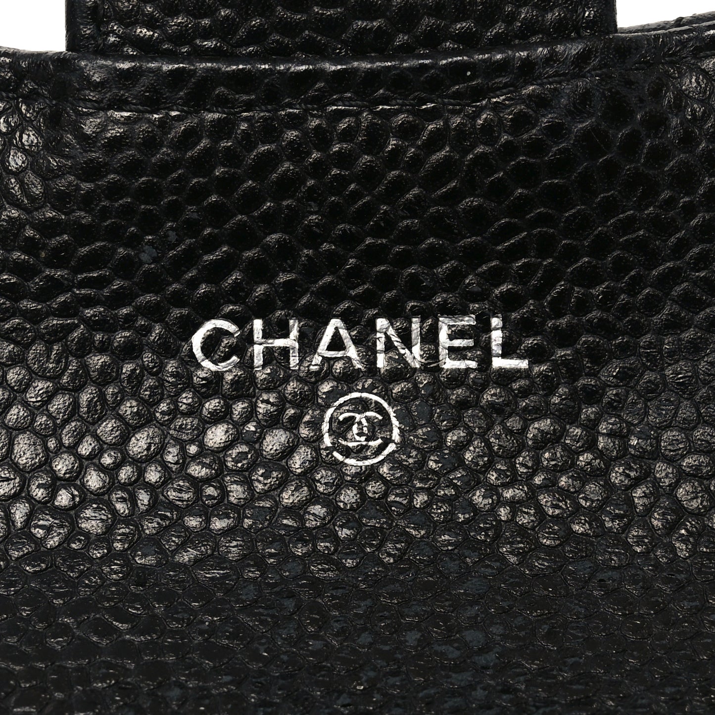 Caviar Quilted Flap Card Holder Black